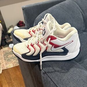 Nike mens Sneakers - White, Red, and Black Kevin Durant